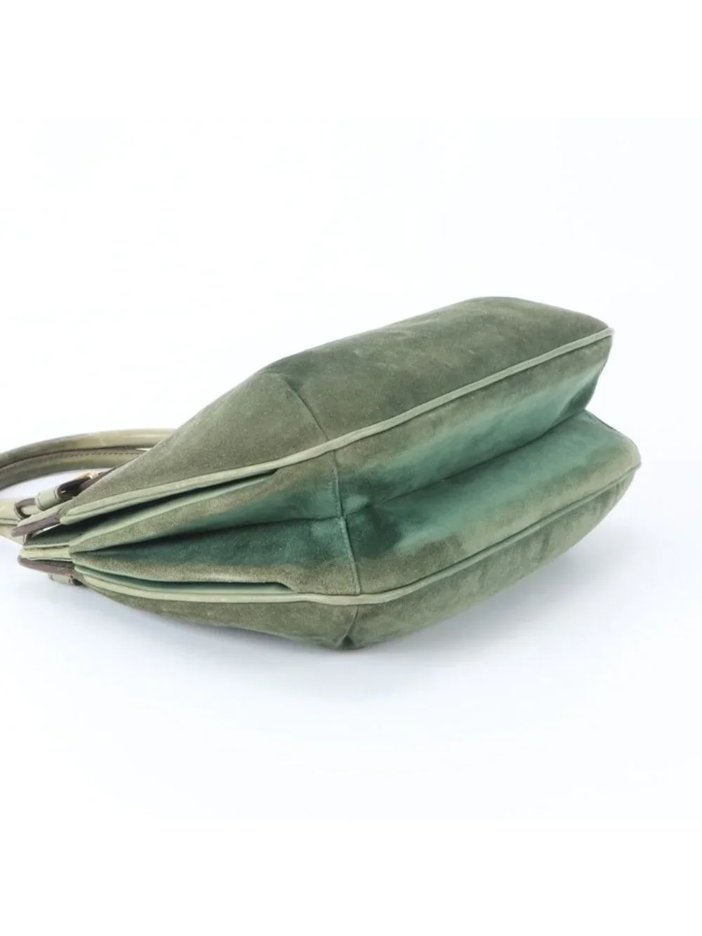 ★SOLD★ Gucci Vintage Leather Handbag Tote Gold - Picture 5 of 9